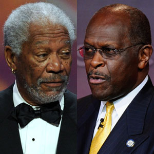 Morgan Freeman, Herman Cain Morgan Freeman, Herman Cain